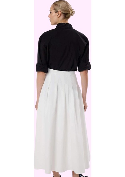 Kadın Astarlı Maxi Etek Düz Desen Pile Detaylı Finike Dokuma Yaz Günlük Kullanım Hafta Sonu fiyatları