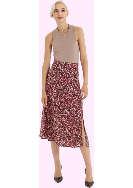 Kadın Viskoz Midi Boy A Line Etek Casual Günlük Yaz Kullanımı Için Yüksek Bel Modern Tasarım fiyatları