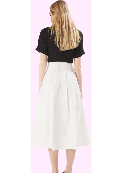 Kadın Pamuklu Maxi Etek Düğme Detaylı A Line Casual Günlük Kullanım Yaz Aylarının Vazgeçilmezi modelleri