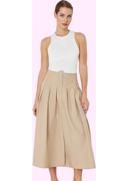 Kadın A Line Dokuma Etek Rahat Günlük Kullanım Için Ideal Hafta Sonu Yaz Aylarının Vazgeçilmezi fiyatları