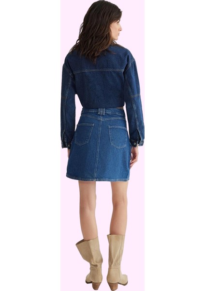 Kadın Denim A Line Mini Etek Pamuk Yaz Aylarının Vazgeçilmezi Günlük Kullanım Modern Tasarım modelleri