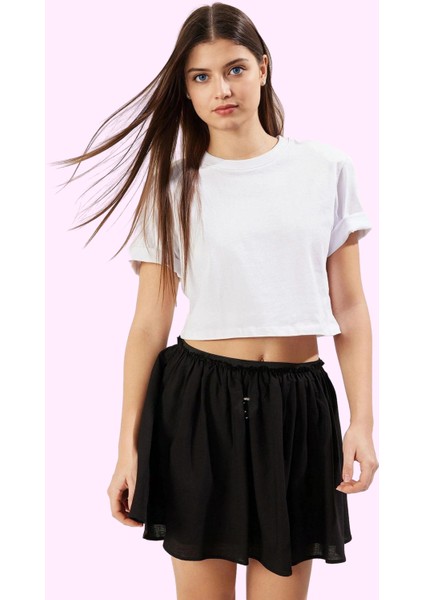 Kadın Mini Etek Pamuk Yazlık Casual Kloş Yüksek Bel Rahat Günlük Kullanım Kaliteli Malzeme fiyatları