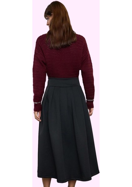 Kadın A Line Midi Etek Günlük Casual Stil Yüksek Bel Hafta Sonu Yaz Aylarının Vazgeçilmezi modelleri