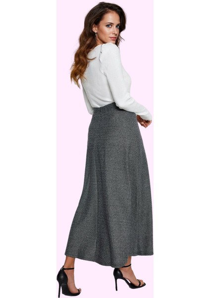 Kadın Düğmeli Örme Etek Maxi Boy Yüksek Bel Anvelop Günlük Kullanım Yaz Aylarının Vazgeçilmezi modelleri