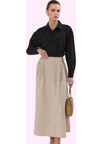 Kadın Düz Desen Maxi Etek Pamuk Günlük Kombinler Için Rahat Hafta Sonu Yaz Aylarının Vazgeçilmezi fiyatları