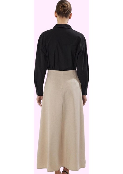 Kadın Düz Desen Maxi Etek Pamuk Günlük Kombinler Için Rahat Hafta Sonu Yaz Aylarının Vazgeçilmezi modelleri