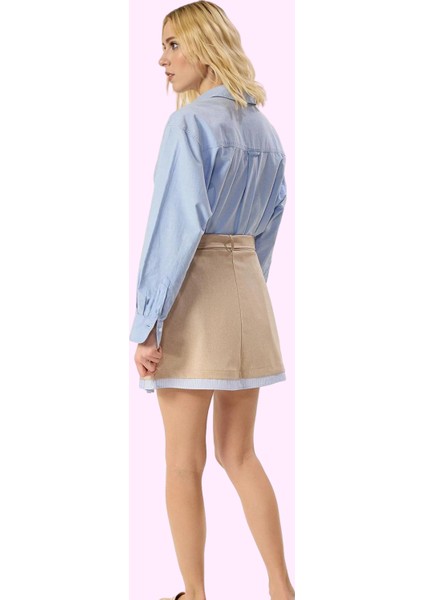 Kadın Mini Etek Polyester Dokuma Kumaş Günlük Şıklık Hafta Sonu Yaz Aylarının Vazgeçilmezi modelleri