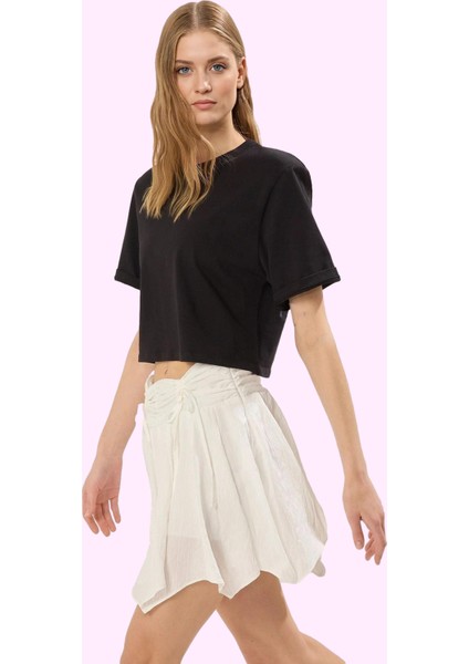 Kadın Mini Boy Asimetrik Etek Çizgili Desenli Yazlık Trend Günlük Kullanım Kaliteli Malzeme fiyatları