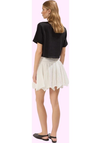 Kadın Mini Boy Asimetrik Etek Çizgili Desenli Yazlık Trend Günlük Kullanım Kaliteli Malzeme modelleri