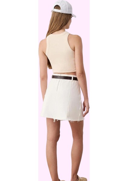 Kadın Midi Boy Denim Etek Pamuk Günlük Kombinler Için Hafta Sonu Yaz Aylarının Vazgeçilmezi modelleri