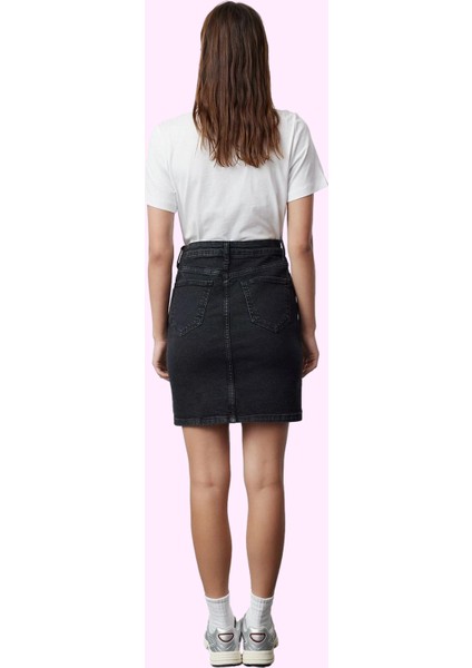 Kadın Denim Mini Etek Yüksek Bel Kemerli Casual Günlük Kombinler Yaz Aylarının Vazgeçilmezi modelleri