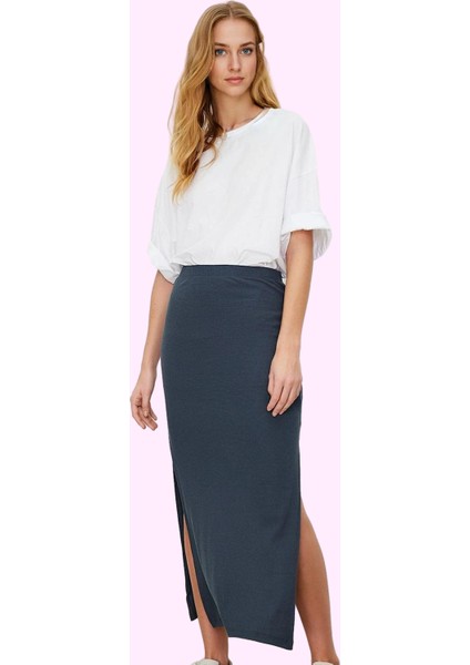 Kadın Beli Lastikli Maxi Etek Yumuşak Pamuklu Nefes Alabilir Yazlık Yaz Aylarının Vazgeçilmezi fiyatları