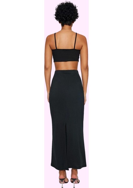 Kadın Örme Maxi Etek Beli Lastikli Yüksek Bel Kalem Günlük Kullanım Yaz Aylarının Vazgeçilmezi modelleri