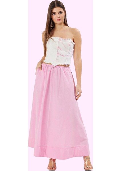 Kadın Pamuklu A Line Etek Trend Maxi Boy Rahat ve Şık Günlük Kullanım Yaz Aylarının Vazgeçilmezi modelleri