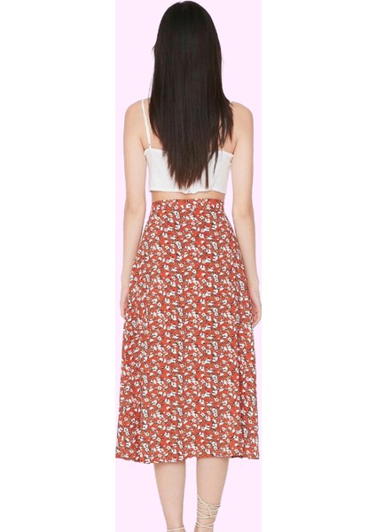 Kadın Viskoz Midi Boy A Line Etek Casual Günlük Yaz Kullanımı Için Yüksek Bel Modern Tasarım modelleri