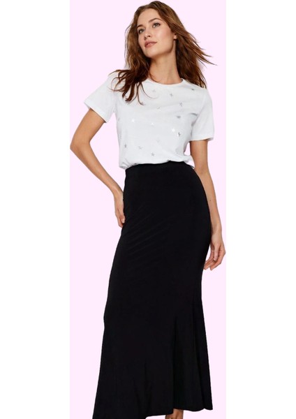 Kadın Düz Desen Maxi Etek Kalın Sandy Dokuma Günlük Kullanım Hafta Sonu Yaz Aylarının Vazgeçilmezi