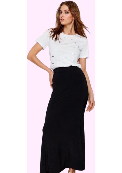 Kadın Düz Desen Maxi Etek Kalın Sandy Dokuma Günlük Kullanım Hafta Sonu Yaz Aylarının Vazgeçilmezi fiyatları