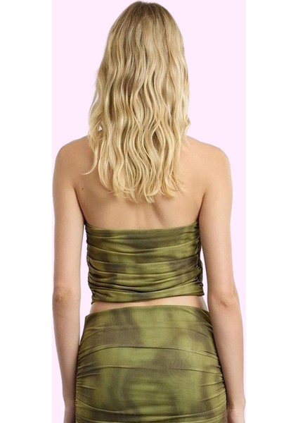 Kadın Astarlı Beli Lastikli Maxi Etek Renk Soyut Desen Tül Dokuma Örme Kumaş Günlük Kullanım modelleri