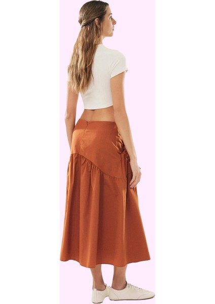 Kadın Poplin Dokuma Maxi Etek A Line Kesim Casual Stil Yaz Günlük Kullanım Kaliteli Malzeme modelleri