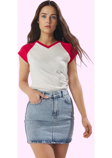 Kadın Yazlık Denim Mini Etek Pamuk Rahat A Line Kesim Günlük Kullanım Yaz Aylarının Vazgeçilmezi