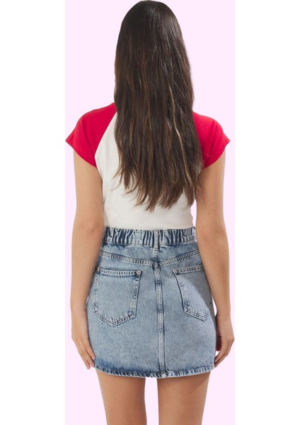 Kadın Yazlık Denim Mini Etek Pamuk Rahat A Line Kesim Günlük Kullanım Yaz Aylarının Vazgeçilmezi modelleri