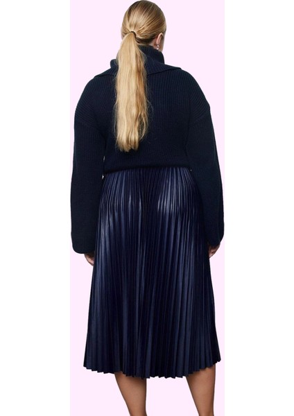 Kadın A Line Lastikli Belli Saten Dokuma Etek Casual Günlük Kullanım Yaz Aylarının Vazgeçilmezi modelleri