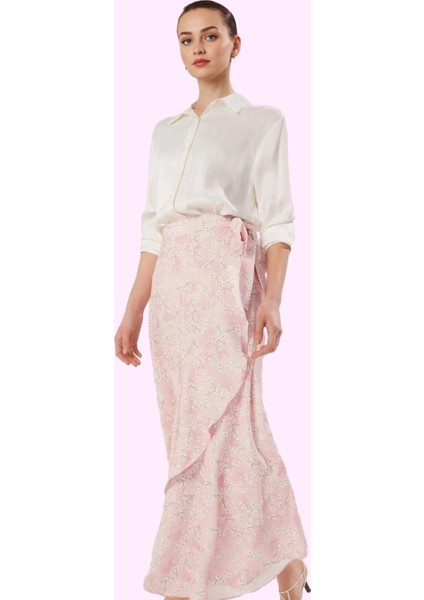 Kadın Yazlık Maxi Etek Çiçekli A Line Krep Dokuma Tasarım Günlük Kullanım Kaliteli Malzeme fiyatları