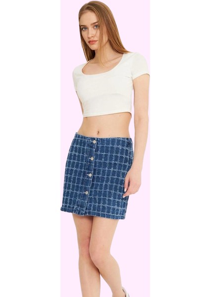 Kadın Basic Denim Şort Etek Pamuk Günlük Kombinler Için Hafta Sonu Yaz Aylarının Vazgeçilmezi fiyatları