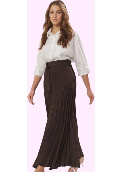 Kadın Keten Görünümlü Plise Maxi Etek Günlük ve Özel Günler Için Yaz Aylarının Vazgeçilmezi fiyatları