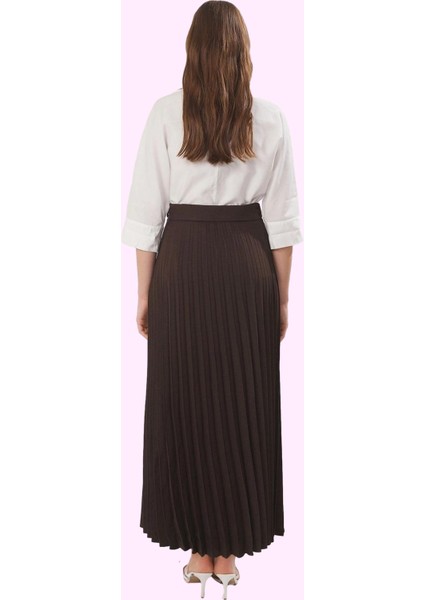Kadın Keten Görünümlü Plise Maxi Etek Günlük ve Özel Günler Için Yaz Aylarının Vazgeçilmezi modelleri