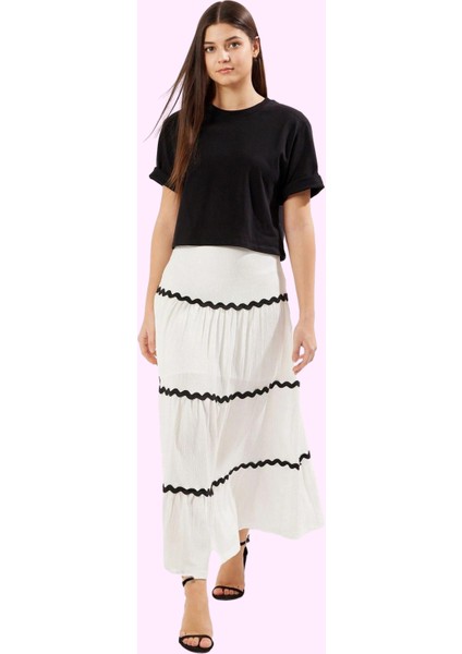 Kadın Bürümcük Örme Maxi Etek Biyeli Detay Günlük ve Şık Hafta Sonu Yaz Aylarının Vazgeçilmezi fiyatları