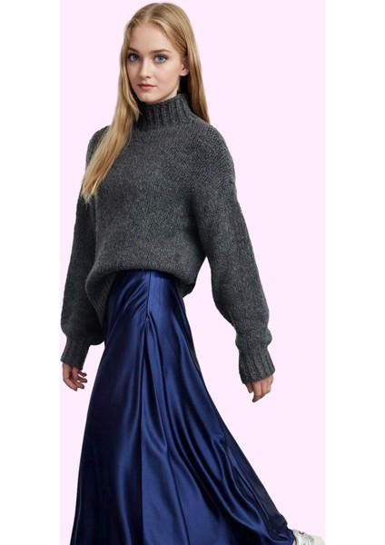 Kadın Maxi Etek Yüksek Bel A Line Kesim Polyester Yazlık Günlük Kullanım Dayanıklı Malzeme