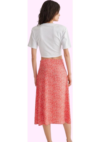 Kadın Viskoz Midi Boy A Line Etek Casual Günlük Yaz Kullanımı Için Yüksek Bel Modern Tasarım modelleri