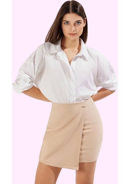 Kadın Düz Desen Mini Etek Polyester Elastan Günlük Kullanım Hafta Sonu Yaz Aylarının Vazgeçilmezi fiyatları