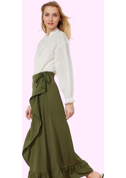 Kadın Anvelop Etek Maxi Boy Sarong Kesim Rahat Yazlık Giyim Günlük Kullanım Modern Tasarım