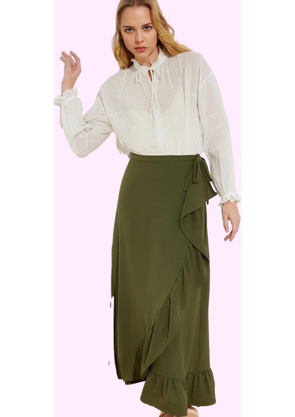 Kadın Anvelop Etek Maxi Boy Sarong Kesim Rahat Yazlık Giyim Günlük Kullanım Modern Tasarım fiyatları