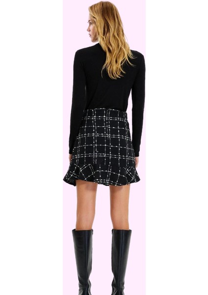 Kadın Tüvit Mini Etek Ekose Desenli Yüksek Bel Skater Kalıp Günlük Stil Yaz Aylarının Vazgeçilmezi modelleri