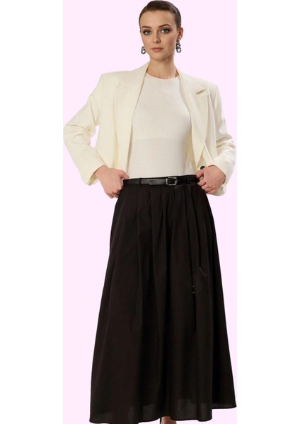 Kadın Maxi Etek Düz Desen A Line Kesim Terrycotton Kumaş Günlük Kullanım Dayanıklı Malzeme fiyatları