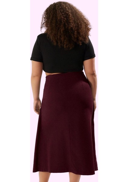 Kadın Saten Dokuma Etek Midi Boy A Line Kesim Casual Günlük Kullanım Yaz Aylarının Vazgeçilmezi modelleri