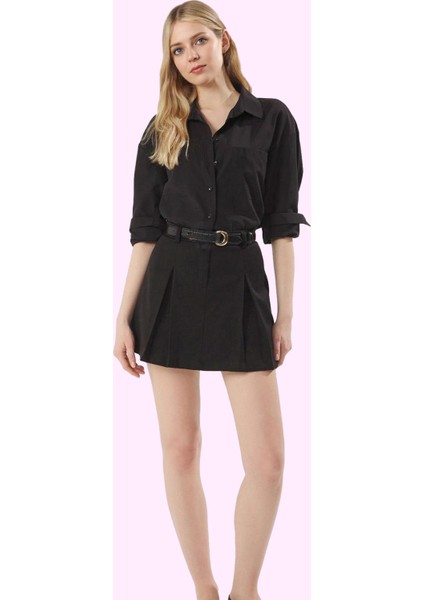 Kadın Dokuma Mini Etek Polyester Viskoz Yazlık Iş Günlük Kullanım Yaz Aylarının Vazgeçilmezi