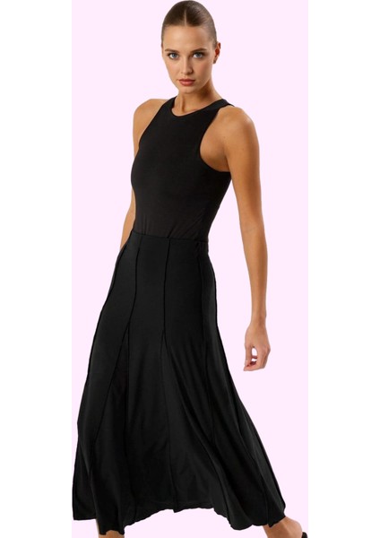 A Line Kalıp Örme Maxi Etek Kadın Günlük Casual Tasarım Hafta Sonu Yaz Aylarının Vazgeçilmezi