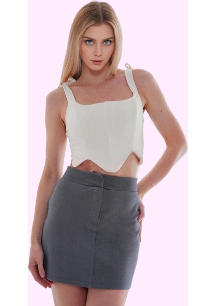 Kadın Yazlık Mini Etek Renk Yüksek Bel Kalem Kesim Rahat Örme Kumaş Yaz Aylarının Vazgeçilmezi fiyatları