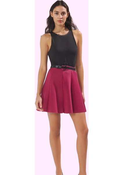 Kadın Yüksek Belli Mini Örme Etek A Line Scuba Kumaş Günlük Stil Yaz Aylarının Vazgeçilmezi fiyatları