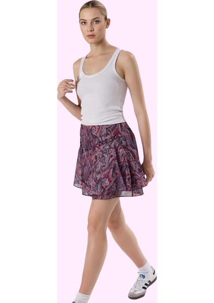 Kadın Desenli Şifon Etek Astarlı Fırfırlı Mini Casual Günlük Kullanım Yaz Aylarının Vazgeçilmezi fiyatları