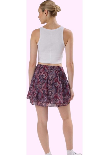 Kadın Desenli Şifon Etek Astarlı Fırfırlı Mini Casual Günlük Kullanım Yaz Aylarının Vazgeçilmezi modelleri