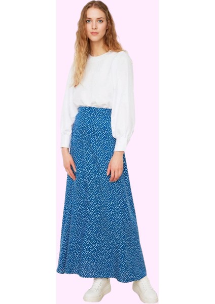 Kadın Yazlık Puantiyeli Kemerli Maxi Etek Viskoz Rahat Günlük Hafta Sonu Dayanıklı Malzeme modelleri