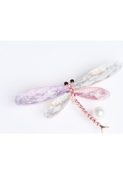 Pembe Yusufçuk Figürlü Incili Broş