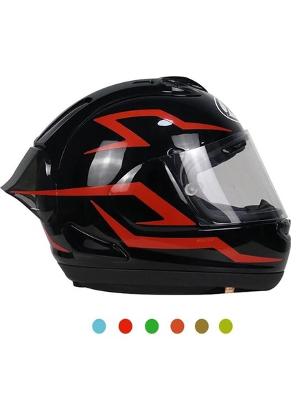 Çizgi Desenli Kask Sticker Etiket Modeli