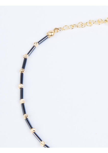 Altın Rengi Boncuk Detaylı Zarif Halhal modelleri