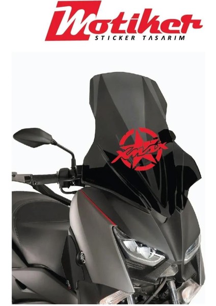 Yamaha Xmax Ön Cam Yıldız Sticker Etiket Model